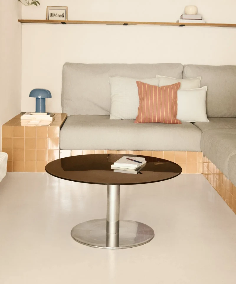 Mesa de Centro Redonda en Acero Laminado Riva