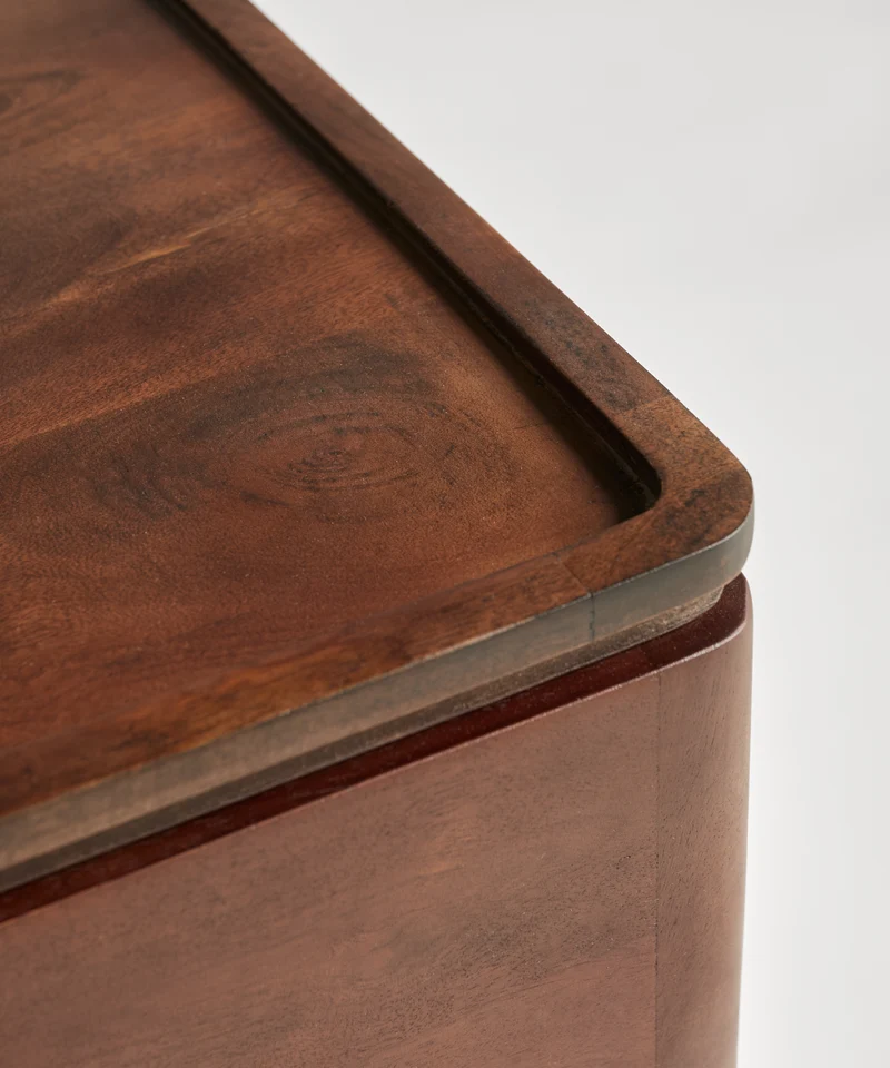 Mesita de Noche en Madera de Mango Viko