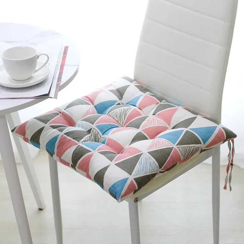 Galette de Chaise 40x40 triangle multicolore