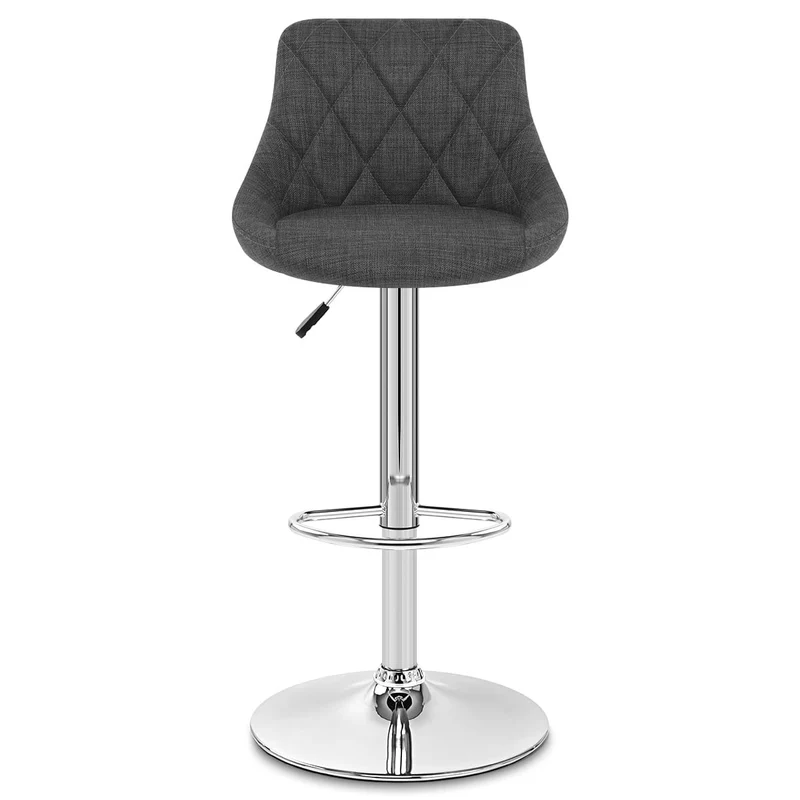 Chaise de Bar Tissu - Stitch Gris Foncé