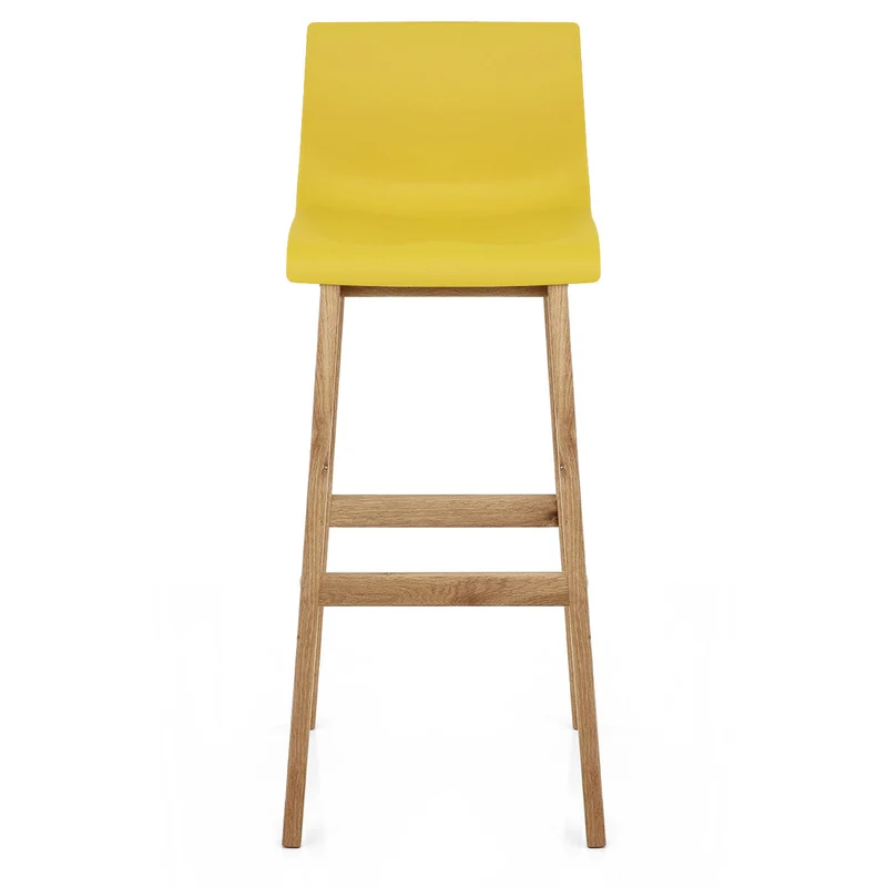 Tabouret de Bar Résine Bois - High Drift Jaune