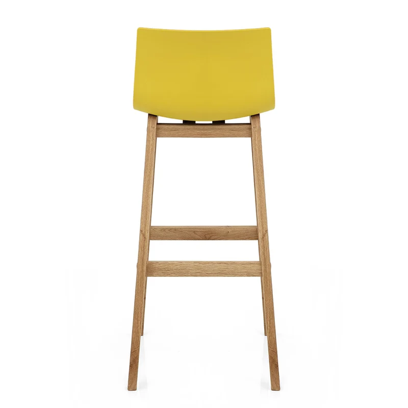 Tabouret de Bar Résine Bois - High Drift Jaune
