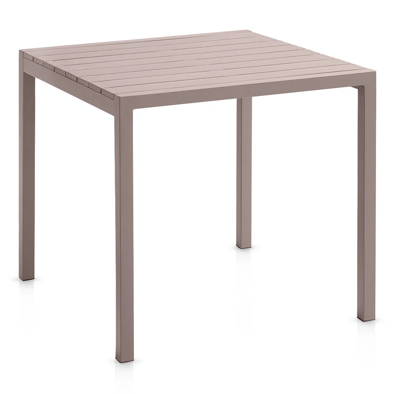 Table de Jardin Carrée Résine - Pico Taupe