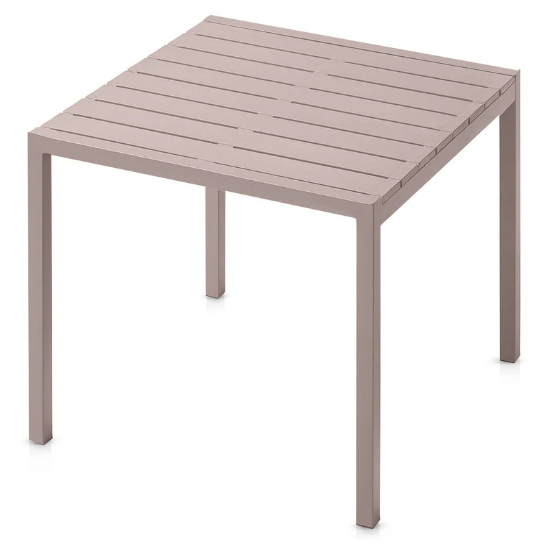 Table de Jardin Carrée Résine - Pico Taupe