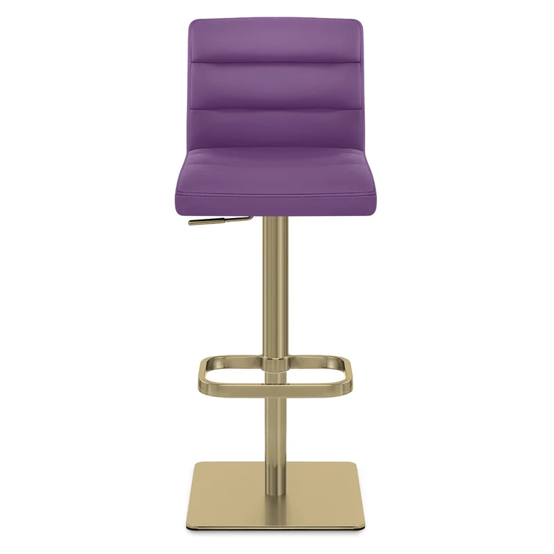 Tabouret de Bar Doré Faux Cuir - Lush Violet