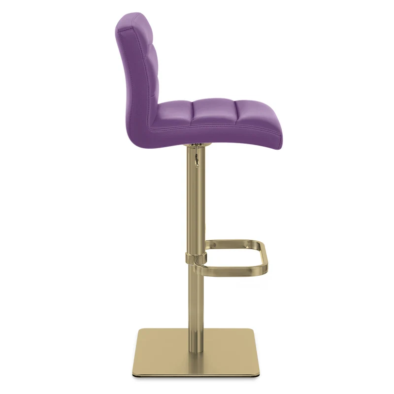 Tabouret de Bar Doré Faux Cuir - Lush Violet
