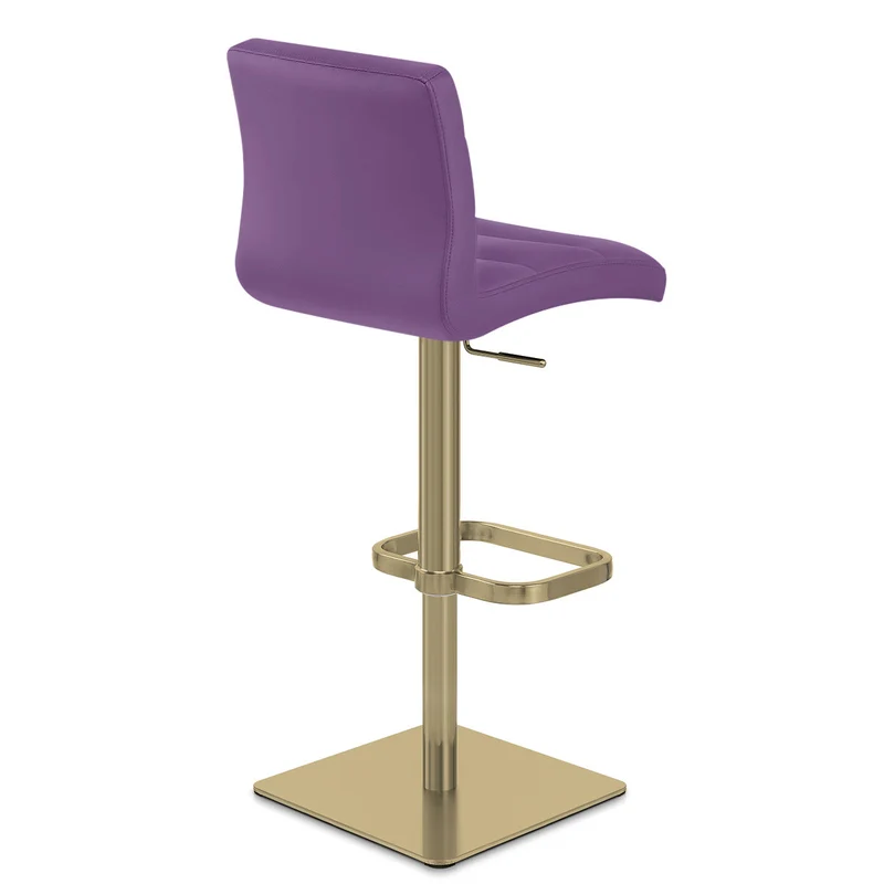 Tabouret de Bar Doré Faux Cuir - Lush Violet