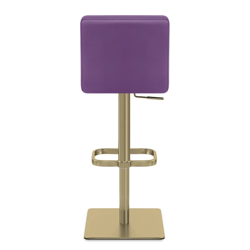 Tabouret de Bar Doré Faux Cuir - Lush Violet