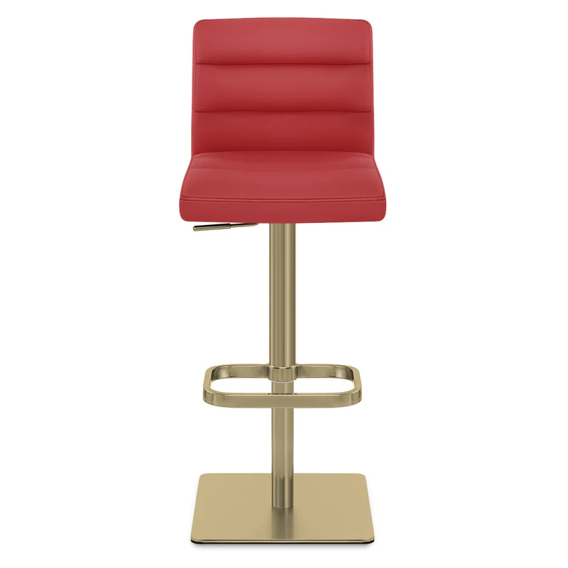 Tabouret de Bar Doré Faux Cuir - Lush Rouge