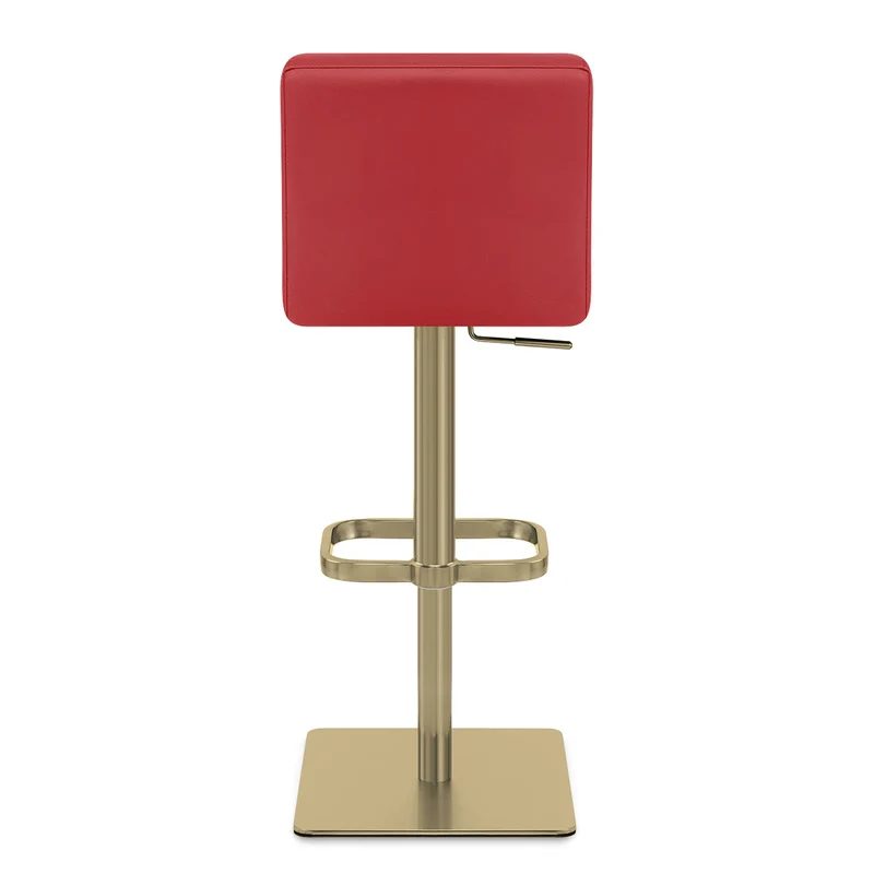 Tabouret de Bar Doré Faux Cuir - Lush Rouge