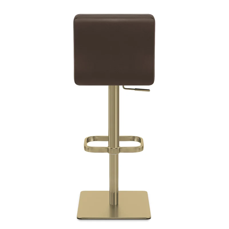 Tabouret de Bar Doré Faux Cuir - Lush Marron