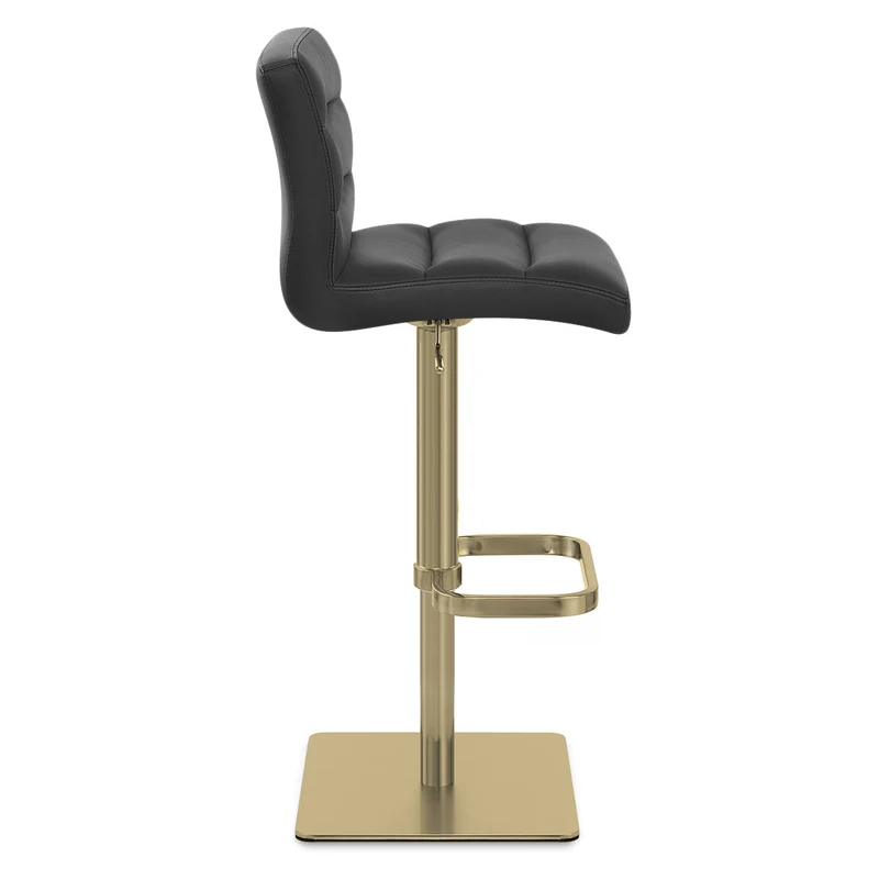 Tabouret de Bar Doré Faux Cuir - Lush Noir