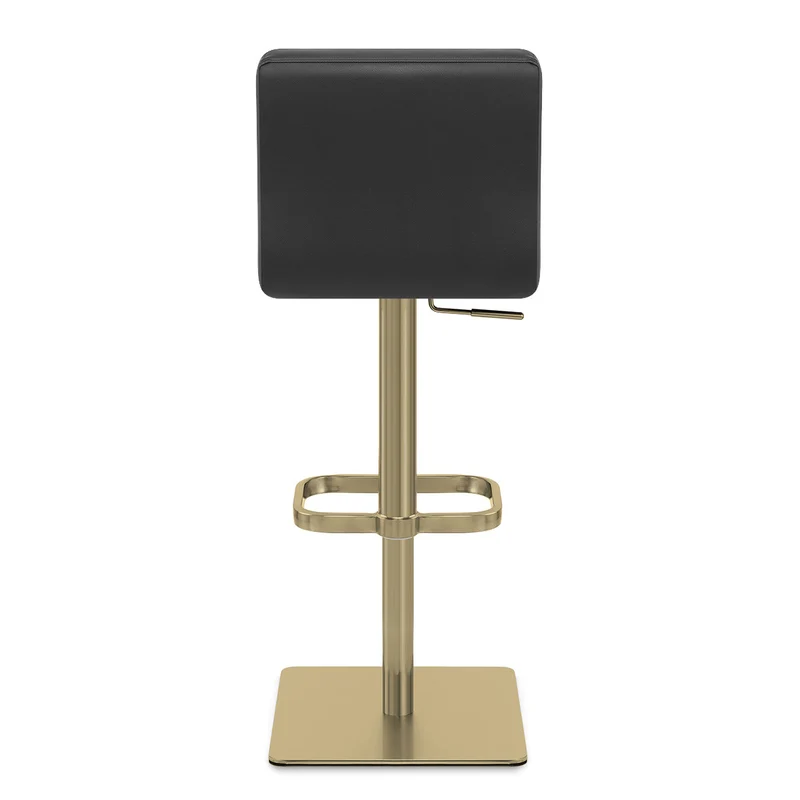 Tabouret de Bar Doré Faux Cuir - Lush Noir