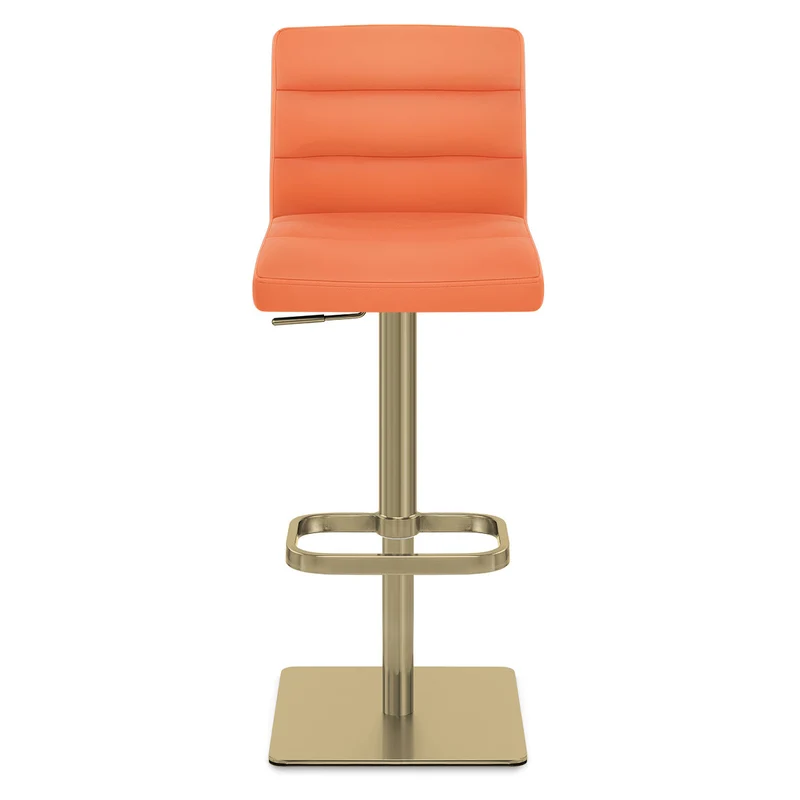 Tabouret de Bar Doré Faux Cuir - Lush Orange