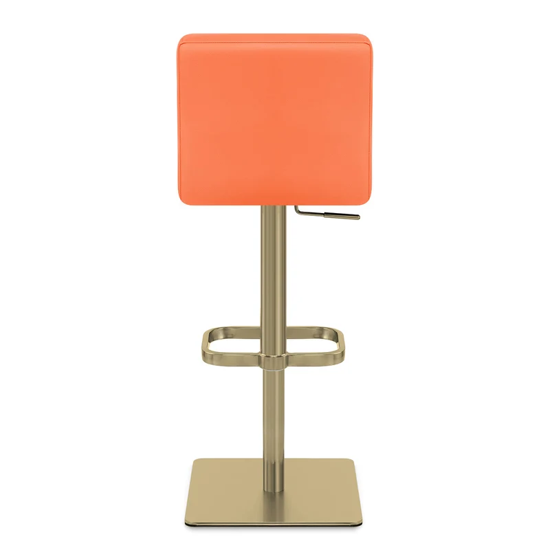 Tabouret de Bar Doré Faux Cuir - Lush Orange
