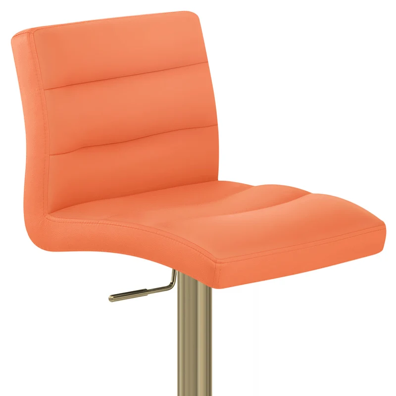 Tabouret de Bar Doré Faux Cuir - Lush Orange