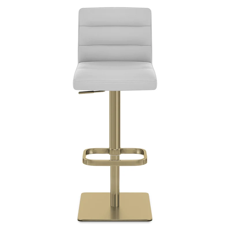 Tabouret de Bar Doré Faux Cuir - Lush Gris
