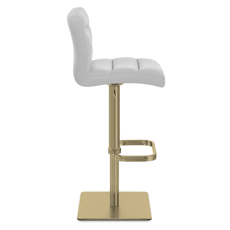 Tabouret de Bar Doré Faux Cuir - Lush Gris