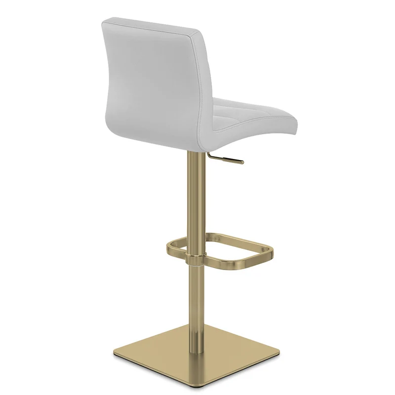 Tabouret de Bar Doré Faux Cuir - Lush Gris