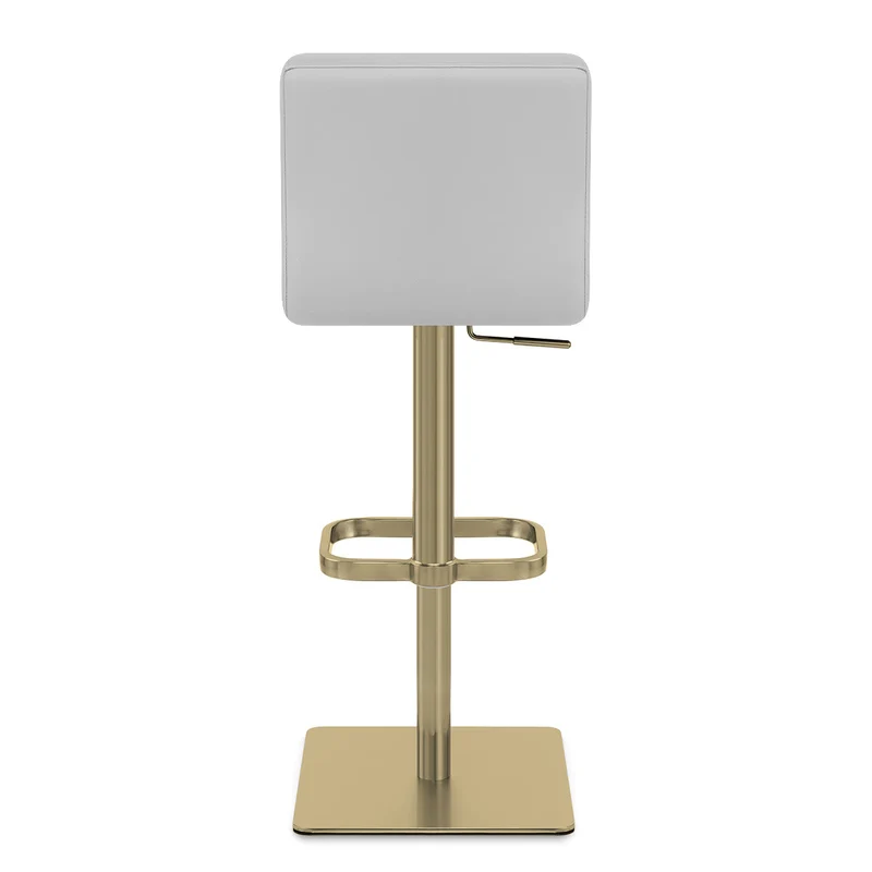 Tabouret de Bar Doré Faux Cuir - Lush Gris