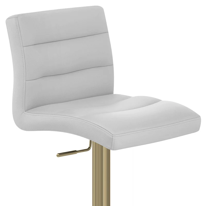Tabouret de Bar Doré Faux Cuir - Lush Gris