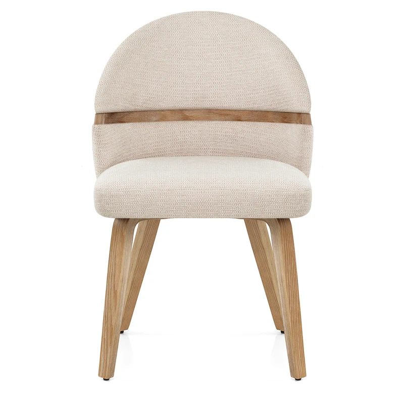 Chaise Bois Tissu - Odessa Crème