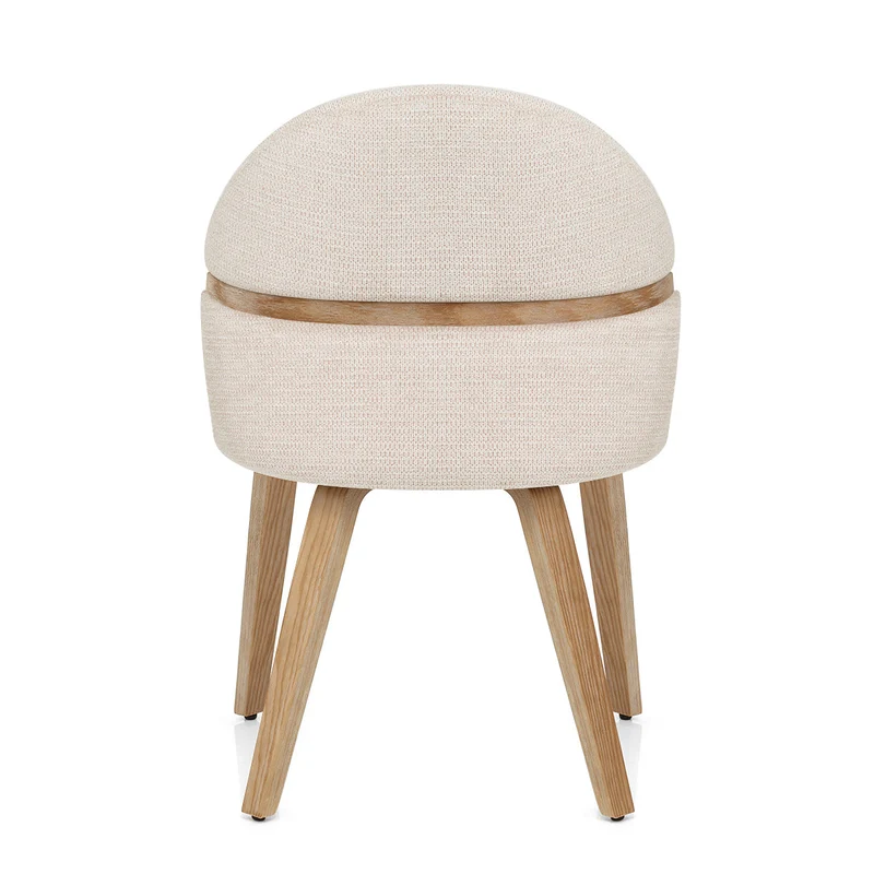 Chaise Bois Tissu - Odessa Crème