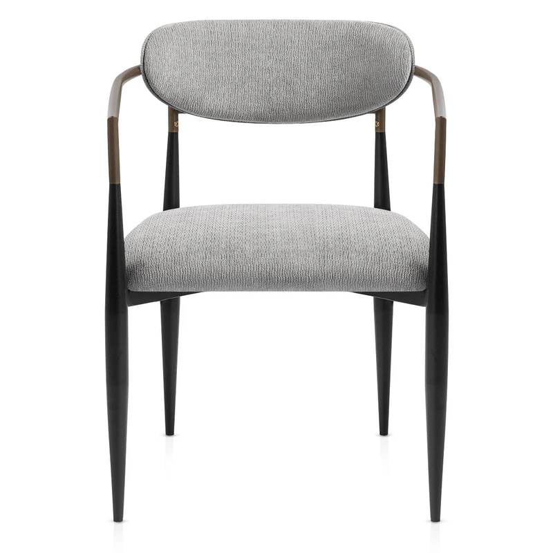 Chaise Métal Tissu - Lumix Gris
