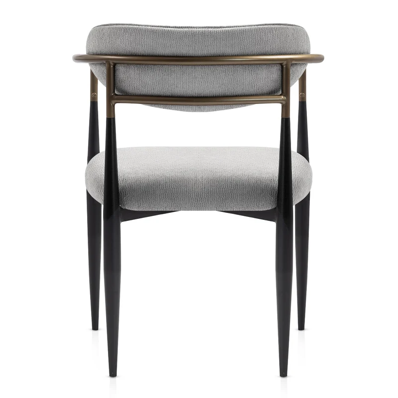 Chaise Métal Tissu - Lumix Gris