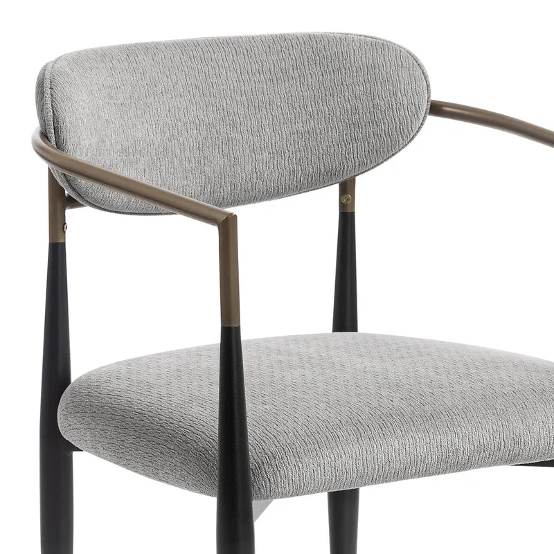 Chaise Métal Tissu - Lumix Gris