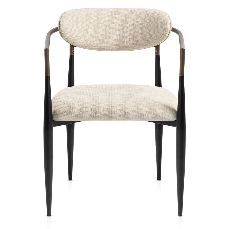 Chaise Métal Tissu - Lumix Crème