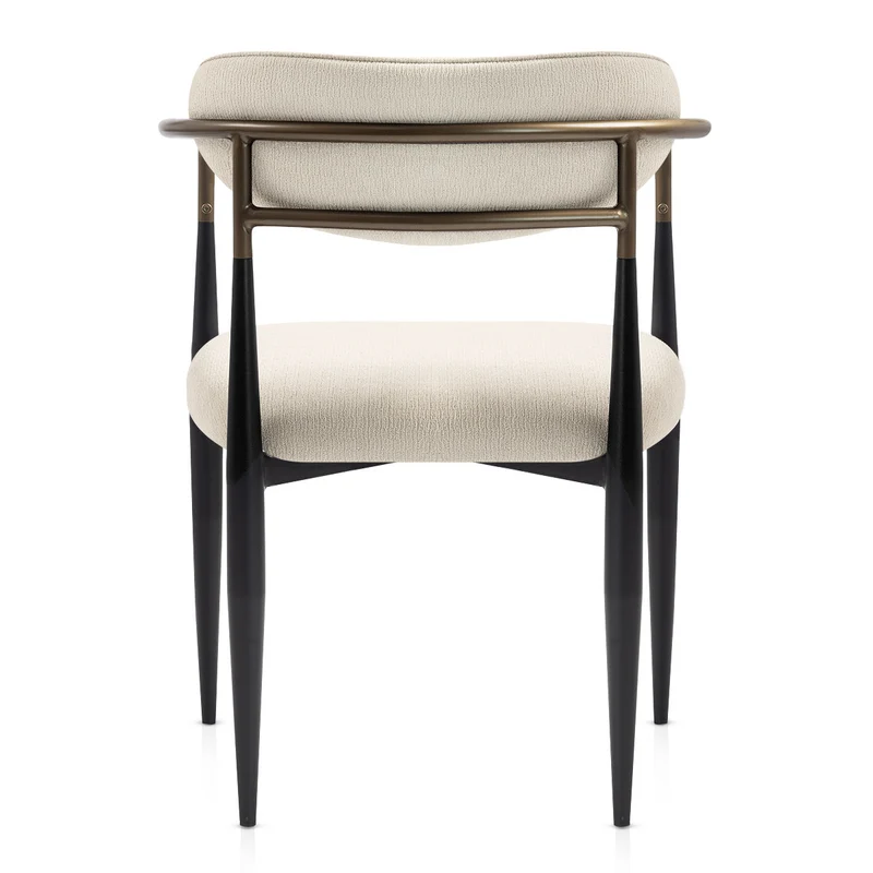Chaise Métal Tissu - Lumix Crème
