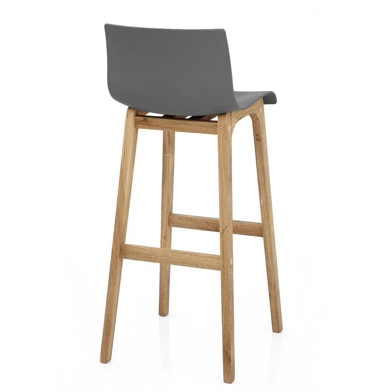 Tabouret de Bar Résine Bois - High Drift Gris Foncé