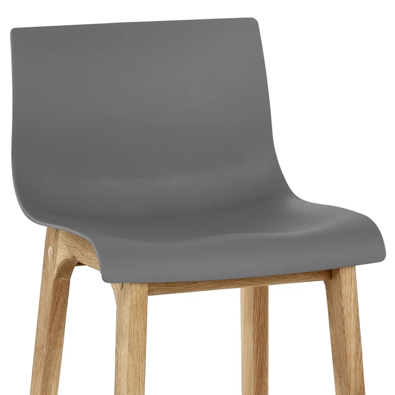 Tabouret de Bar Résine Bois - High Drift Gris Foncé