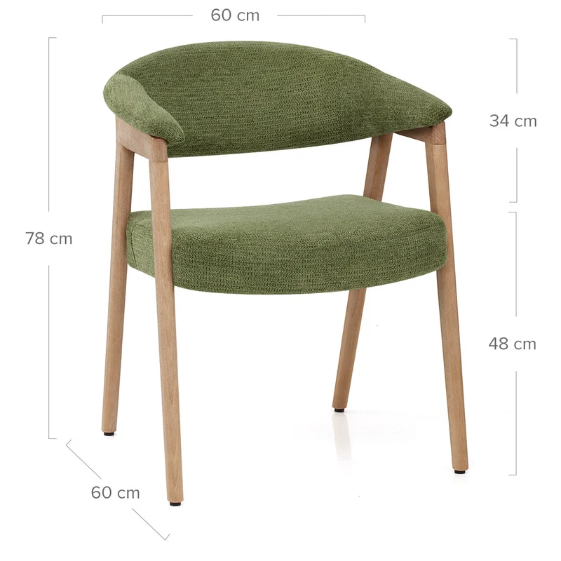 Chaise Bois Tissu - Falco Vert