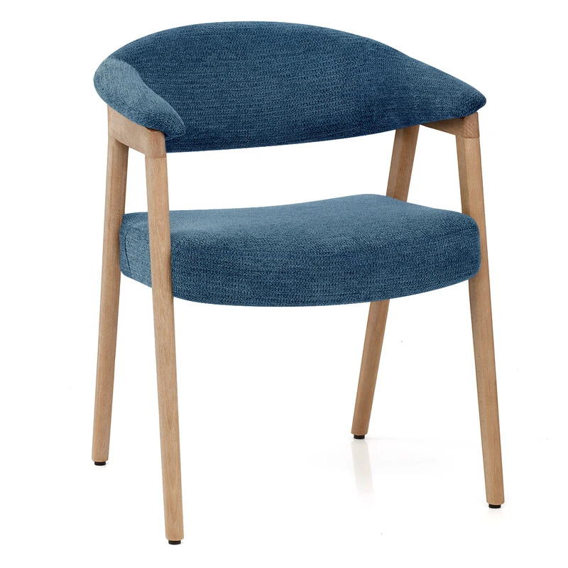 Chaise Bois Tissu - Falco Bleu
