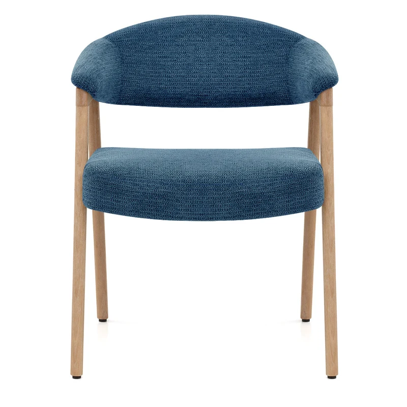 Chaise Bois Tissu - Falco Bleu