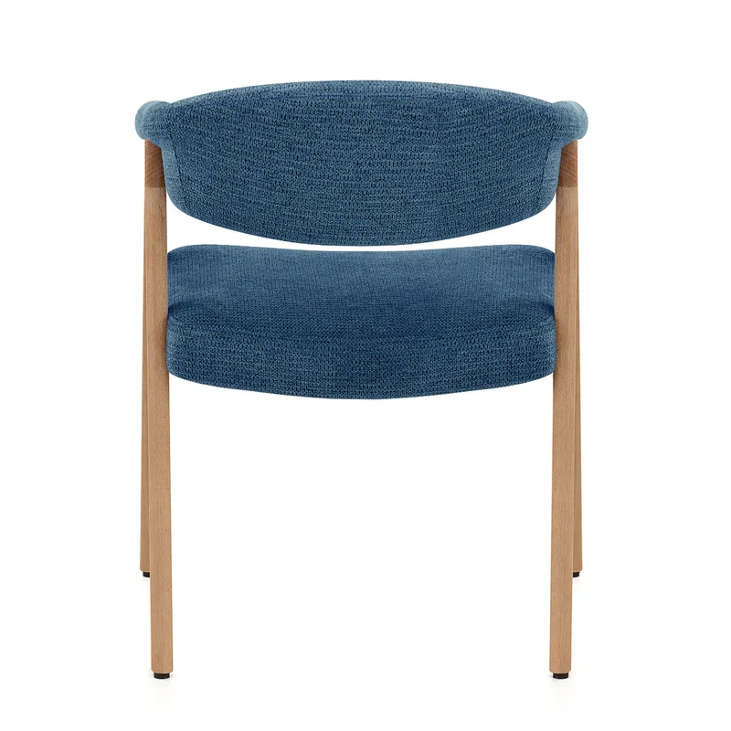 Chaise Bois Tissu - Falco Bleu