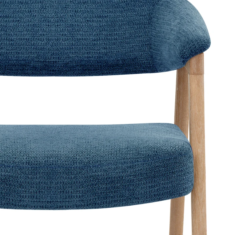 Chaise Bois Tissu - Falco Bleu