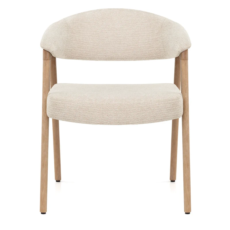 Chaise Bois Tissu - Falco Crème