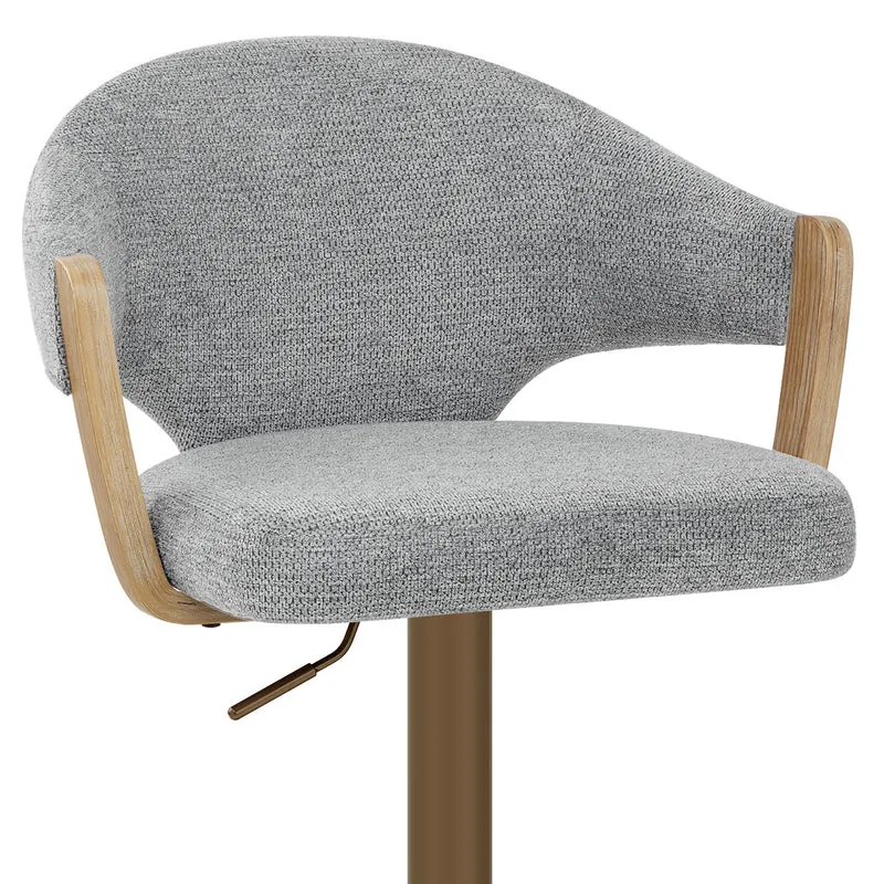 Tabouret de Bar Cuivre Tissu - Arco Gris