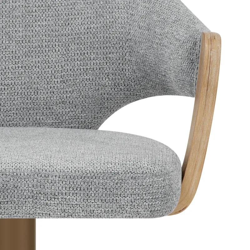 Tabouret de Bar Cuivre Tissu - Arco Gris