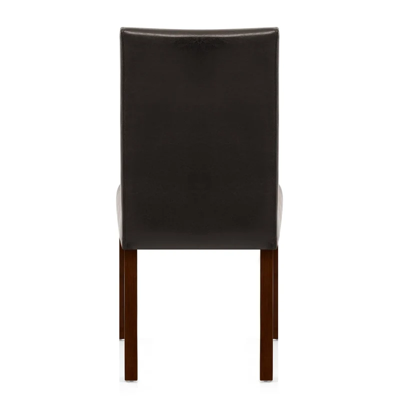 Chaise Cuir Croûté Bois - Chicago Noyer Marron