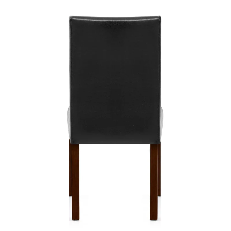 Chaise Cuir Croûté Bois - Chicago Noyer Noir