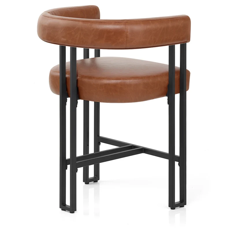 Tabouret de Bar Faux Cuir - Gigi Marron Antique