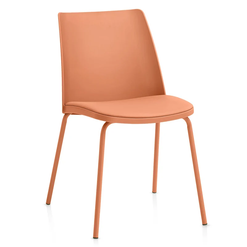 Chaise Résine Faux Cuir - Cosmo Orange