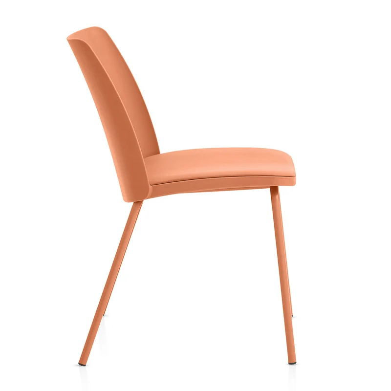 Chaise Résine Faux Cuir - Cosmo Orange