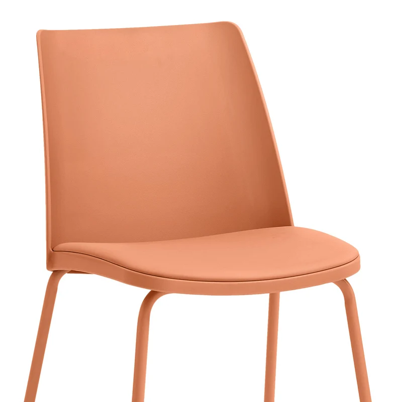 Chaise Résine Faux Cuir - Cosmo Orange