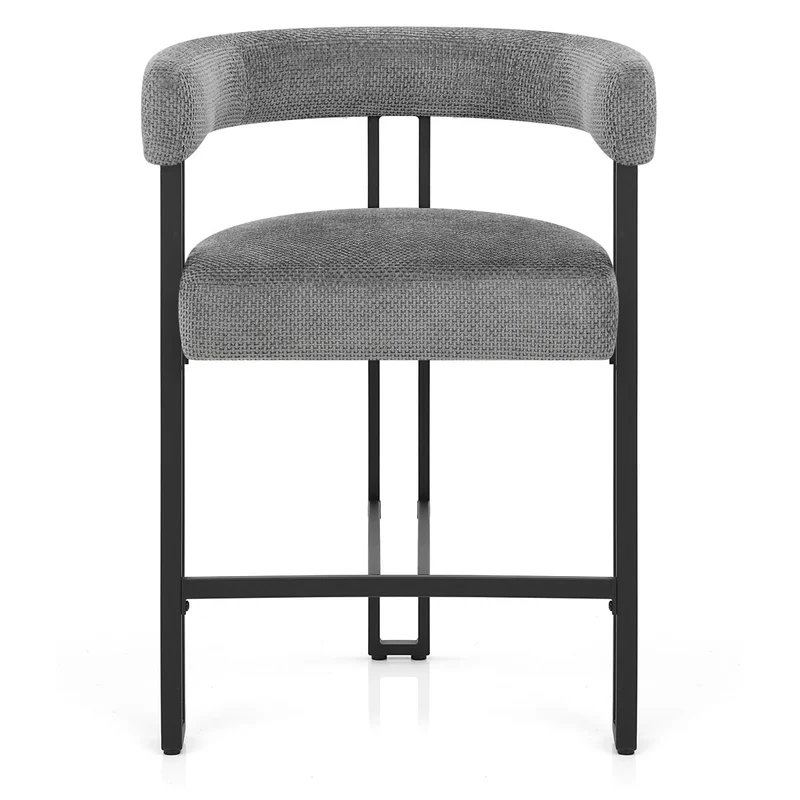 Tabouret de Bar Tissu - Gigi Gris
