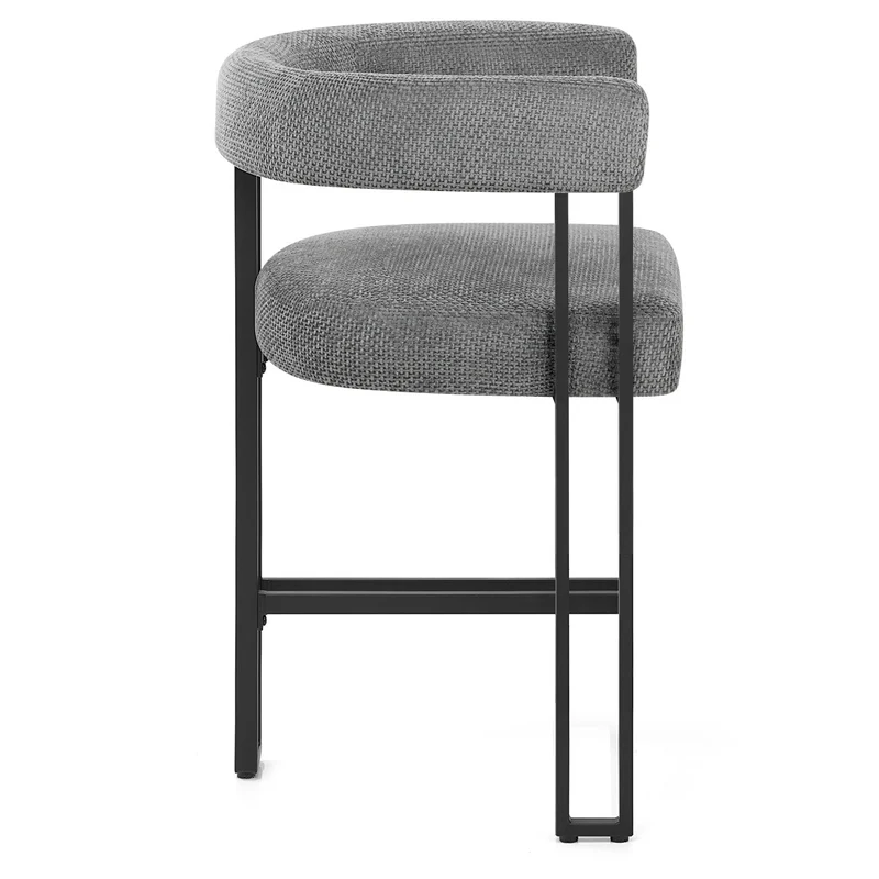 Tabouret de Bar Tissu - Gigi Gris